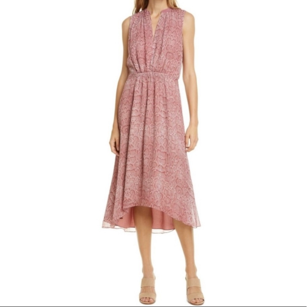 Joie Snake Print Mauve Sleeveless Midi Dress